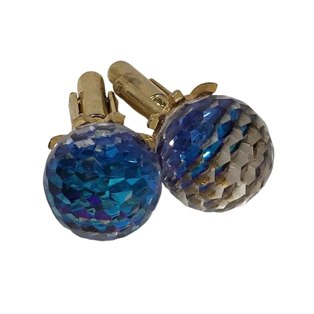 Vintage Genuine Austrian Crystal DANTE CuffLinks WOW‎